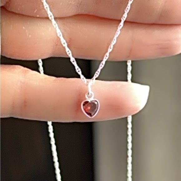 Sterling Silver Clavicle Heart Necklace - Picture 4 of 14